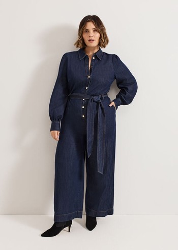 Phase Eight Gemma Denim Dress Indigo USA | 1847359-KR